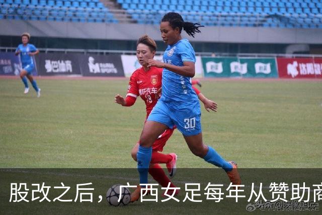 股改之后，广西女足每年从赞助商等渠道获资金支持超过千万元